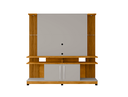 Ver imagem 4 de Home Theater York Led Ripado Naturalle/off White - Bechara Móveis