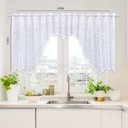 Ver imagem 4 de Cortina Renda Cascata Floral Branca Cozinha