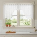 Ver mais imagens de Cortina Renda Cascata Floral Branca Cozinha