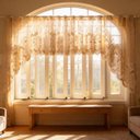 Ver imagem 7 de Cortina Renda Cozinha Cascata 3,00 m X 1,00 Alt Marrom