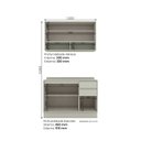 Ver imagem 4 de Cozinha Compacta 2 Peças Fineze em MDF com Tampo Areia