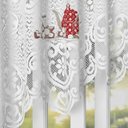 Ver imagem 2 de Cortina Renda Cascata Cozinha Creme Bule Vermelho 3x1,00 Alt