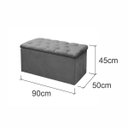 Ver imagem 2 de Calçadeira Baú Mirage Solteiro 90cm Suede - Renascer Decor:Bege