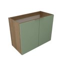Ver imagem 2 de Gabinete de Banheiro sem Cuba 79,6cm Vittare Marrom/Carvalho/Verde