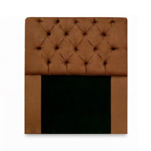 Cabeceira Mirage Para Cama Box Solteiro 90cm com Capitonê Suede - Renascer Decor:Marrom