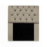 Cabeceira Mirage para Cama Box Solteiro 90cm com Capitonê Suede - Renascer Decor:Bege - 1