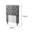 Ver imagem 2 de Cabeceira Mirage para Cama Box Solteiro 90cm com Capitonê Suede - Renascer Decor:Bege