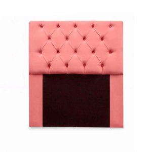 Cabeceira Mirage Para Cama Box Solteiro 90cm com Capitonê Suede - Renascer Decor:Rosa