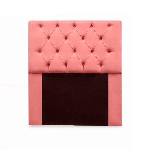 Cabeceira Mirage Para Cama Box Solteiro 90cm com Capitonê Suede - Renascer Decor:Rosa
