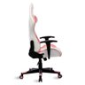 Cadeira Gamer Branco e Rosa Healer Strike Reclinável Giratória - 3