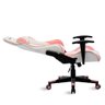 Cadeira Gamer Branco e Rosa Healer Strike Reclinável Giratória - 7
