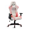 Cadeira Gamer Branco e Rosa Healer Strike Reclinável Giratória - 1