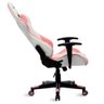 Cadeira Gamer Branco e Rosa Healer Strike Reclinável Giratória - 6