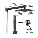 Ver imagem 4 de Chuveiro Ducha Quadrada 25x25cm com Desviador Chuveirinho de Mao