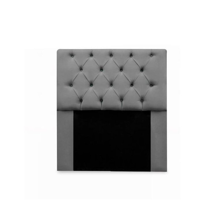 Cabeceira Mirage Para Cama Box Solteiro 100cm com Capitonê Suede - Renascer Decor:Cinza