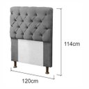 Ver imagem 2 de Cabeceira Mirage Para Cama Box Solteiro 120cm com Capitonê Suede - Renascer Decor:Preto