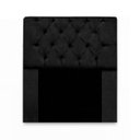 Ver imagem 1 de Cabeceira Mirage Para Cama Box Solteiro 120cm com Capitonê Suede - Renascer Decor:Preto