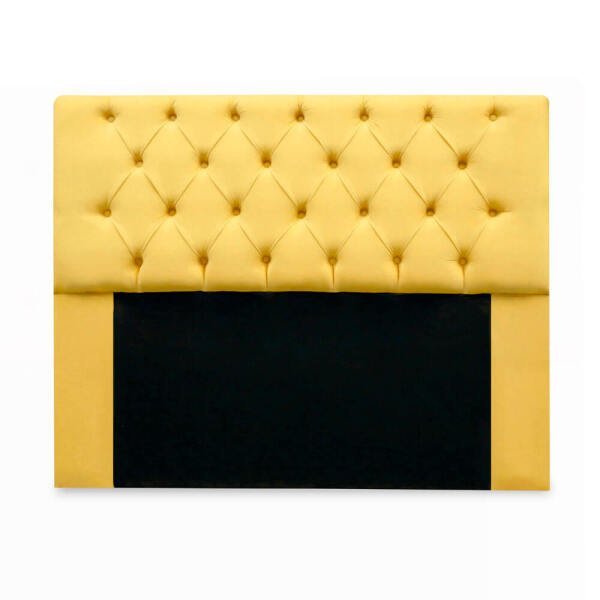 Cabeceira Mirage Para Cama Box Queen Size 160cm com Capitonê Suede - Renascer Decor:Amarelo - 1