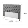 Cabeceira Mirage Para Cama Box Queen Size 160cm com Capitonê Suede - Renascer Decor:Preto - 2