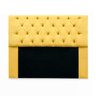 Cabeceira Mirage Para Cama Box King Size 195cm com Capitonê Suede - Renascer Decor:Amarelo - 1