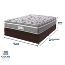 Ver imagem 3 de Cama Box Baú e Colchão Evolution Molas Ensacadas Viúvo Probel: Marrom