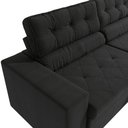 Ver imagem 5 de Sofá Retrátil com Baú Space 260cm Suede Mescla Grafite Kappesberg