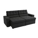 Ver imagem 7 de Sofá Retrátil com Baú Space 260cm Suede Mescla Grafite Kappesberg
