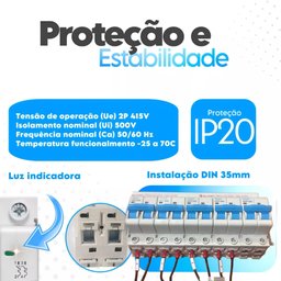 Disjuntor Bipolar Duplo Elgin 6a 10a 16a 20a 25a 40a 100a Og - 4