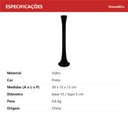 Ver imagem 6 de Vaso Decorativo de Vidro Preto 50x12x12cm Enfeite Sala Mesa Estante Aparador