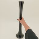 Ver imagem 5 de Vaso Decorativo de Vidro Preto 50x12x12cm Enfeite Sala Mesa Estante Aparador