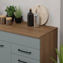 Ver imagem 7 de Balcão Gabinete de Pia Cozinha 150 cm 2 Gavetas 2 Portas (Com Tampo) Rustic/Cinza Agata Madesa
