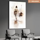 Ver imagem 1 de Quadro Decorativo Exclusivo Jesus sobre Águas Sala Quarto Casa Escritório