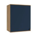 Ver imagem 1 de Armário Aéreo Celeste Kappesberg 100% Mdf 1 Porta Nogueira/azul 60cm