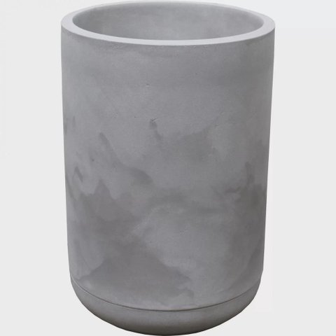 Conjunto de Vaso e Prato Match 36 Cimento Queimado - Japi