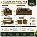 Ver imagem 2 de Jogo Sofá 5 Lugares Alumínio Mesa e Puff Área Externa