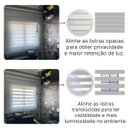 Ver imagem 4 de Persiana Double Vision Sunny 180larg X 220alt Branca (bandô)