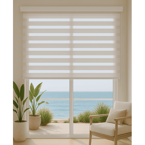 Persiana Double Vision Sunny 180larg X 220alt Branca (bandô)