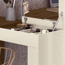 Ver imagem 2 de Escrivaninha de Canto com Penteadeira Jade com Nicho Espelho Porta Basculante – Design Moderno