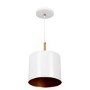 Ver imagem 3 de Kit 2 Lustres Pendente Bilboquê Medio Branco com Cobre