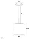 Ver imagem 4 de Lustre Pendente Bilboquê Medio Branco com Cobre