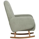 Ver imagem 6 de Poltrona de Amamentação com Balanço Base Milka Dolce D02 Bouclê Verde Oliva C-199 - Lyam Decor