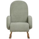 Ver imagem 3 de Poltrona de Amamentação com Balanço Base Milka Dolce D02 Bouclê Verde Oliva C-199 - Lyam Decor