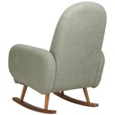Ver imagem 7 de Poltrona de Amamentação com Balanço Base Milka Dolce D02 Bouclê Verde Oliva C-199 - Lyam Decor