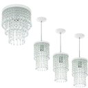Ver imagem 1 de Kit 3 Pendentes Spark + Lustre Plafon Manucrillic Branco