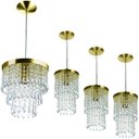 Ver imagem 1 de Kit 3 Pendentes Spark + Lustre Plafon Manucrillic Dourado