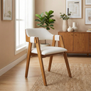 Ver imagem 3 de Kit 6 Cadeiras de Jantar Estofadas em Madeira Maciça e Corino Dalia