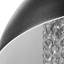 Ver imagem 3 de Lustre Pendente Meia Lua 40cm Preto Com Cristais Acrilicos
