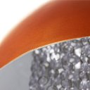 Ver imagem 3 de Lustre Pendente Meia Lua 40cm Cobre Com Cristais Acrilicos