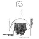Ver imagem 4 de Lustre Pendente Meia Lua 40cm Cobre Com Cristais Acrilicos