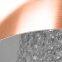 Ver imagem 3 de Lustre Pendente Meia Lua 40cm New Cobre Com Cristais Acr.